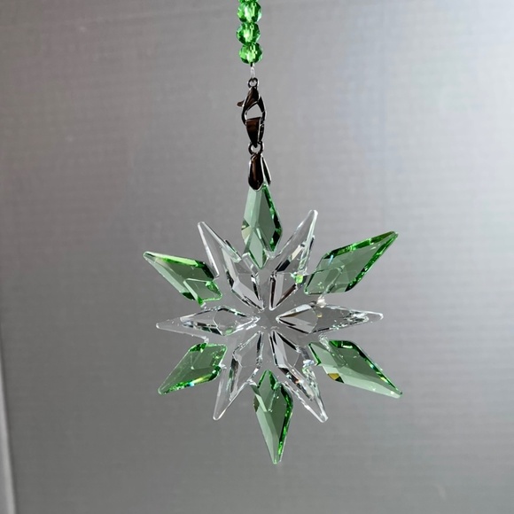 Crystal Snowflake Sun Catcher Christmas Tree Decor Czech Bohemia Crystal Gift - Picture 5 of 11
